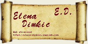 Elena Dimkić vizit kartica